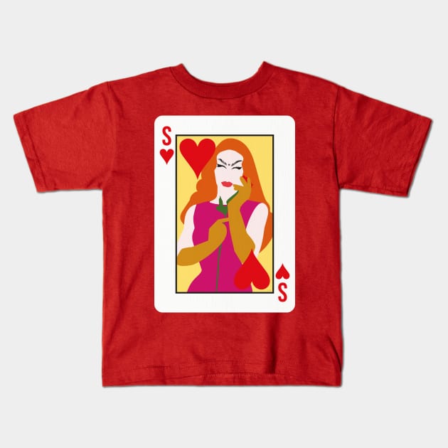 SASHA VELOUR CARD Kids T-Shirt by jefvr